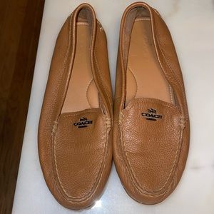 Coach brown leather loafers 9.5